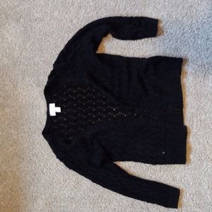 Ann Taylor Knit Black Cardigan, Size S